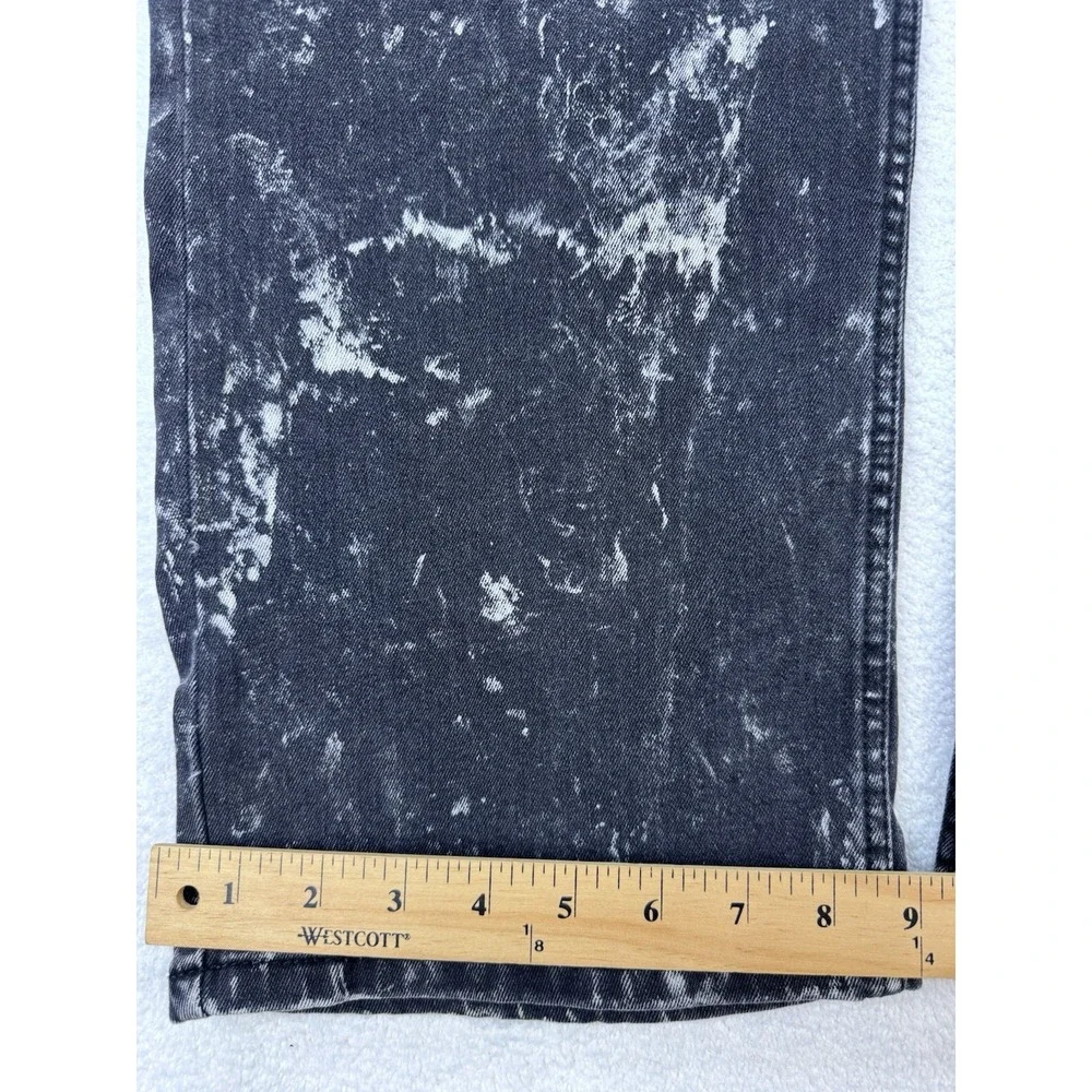 Levis 569 Jeans Men 36x30 Black Splatter Loose Baggy Straight Whisker Denim